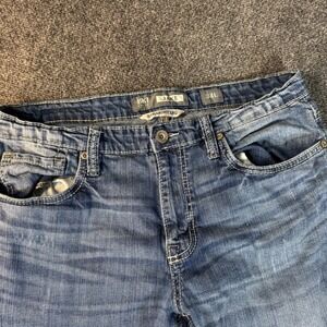 BKE Jake Mens Straight Leg Jeans Blue Wash Size 34Lx30